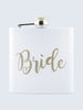 Bride Wedding Laser Engraved Black Stainless Steel 6oz Hip Flask