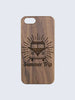 VW Camper Van Style Pattern Laser Engraved Wooden iPhone Case