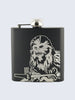 Chewbacca Star Wars Inspired Design Laser Engraved Black Stainless Steel 6oz Hip Flask