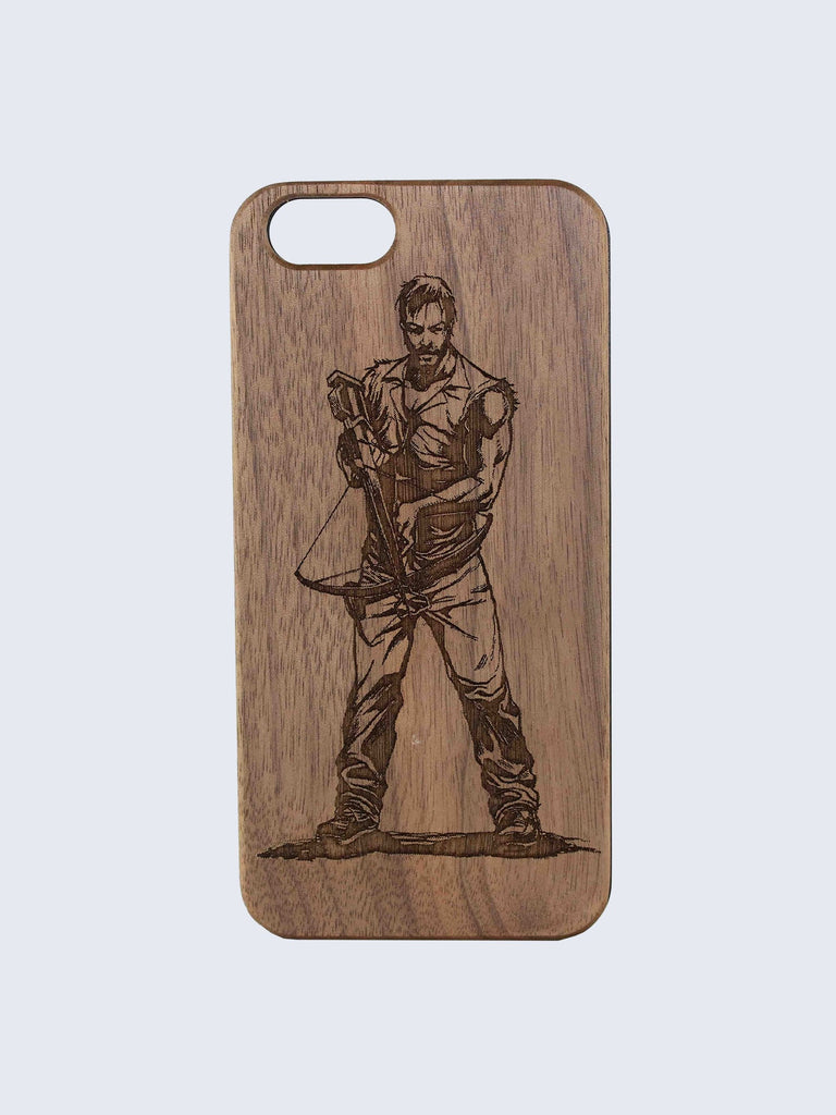 Daryl Dixon Laser Engraved Wooden iPhone Case