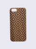 Diamonds Pattern Laser Engraved Wooden iPhone Case