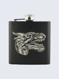 Dragon Game Of Thrones Laser Engraved Black Stainless Steel 6oz Hip Flask