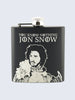 Jon Snow Game Of Thrones Laser Engraved Black Stainless Steel 6oz Hip Flask