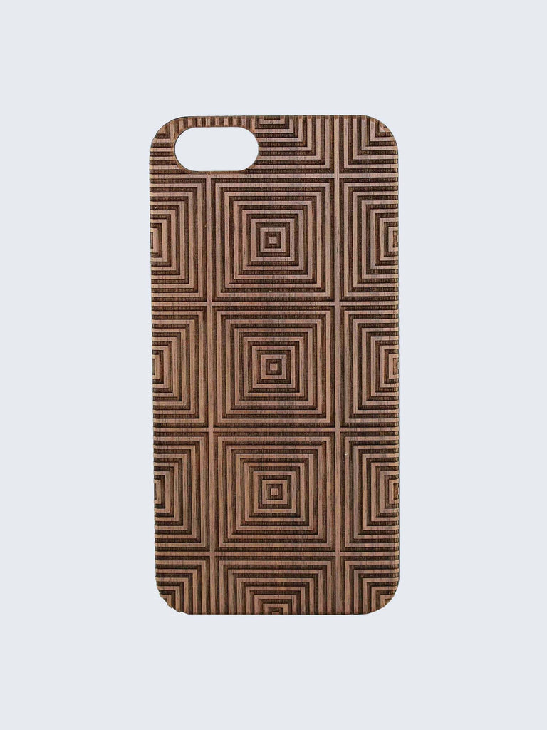 Mesmerise Pattern Laser Engraved Wooden iPhone Case