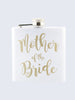 Mother Of The Bride Wedding Laser Engraved Black Stainless Steel 6oz Hip Flask