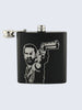 Rick Grimes The Walking Dead Inspired Design Laser Engraved Black Stainless Steel 6oz Hip Flask