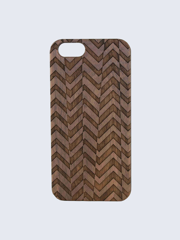 Tyre Pattern Laser Engraved Wooden iPhone Case