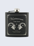 Veritaserum Potion Harry Potter Inspired Design Laser Engraved Black Stainless Steel 6oz Hip Flask
